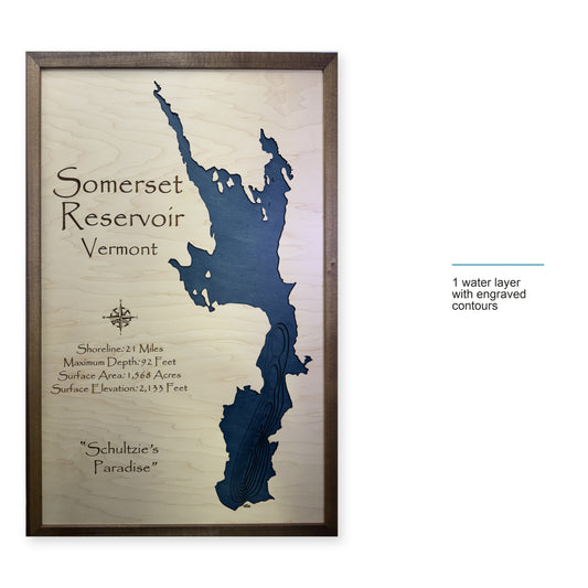 Somerset Reservoir, Vermont Wood Map — style-labeled photo [MC20261006 q2280 05849a2db686]