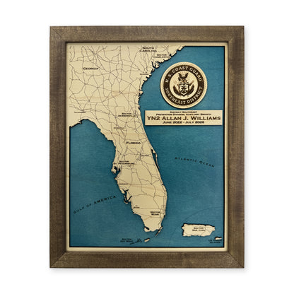 Florida Coast Guard Allan Williams Wood Map — 1 water layer main photo [MC20261006 q2400 1a35f160ad4a]