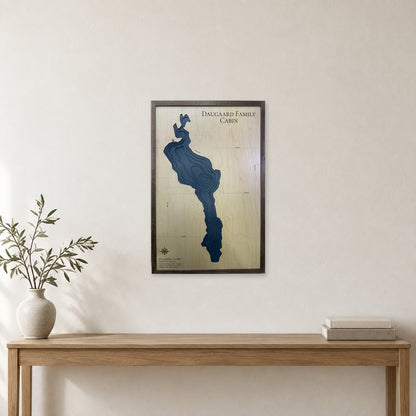 Pickerel Lake, South Dakota Wood Map — room mockup [MC20261006 q2406 6e8a664f3928]