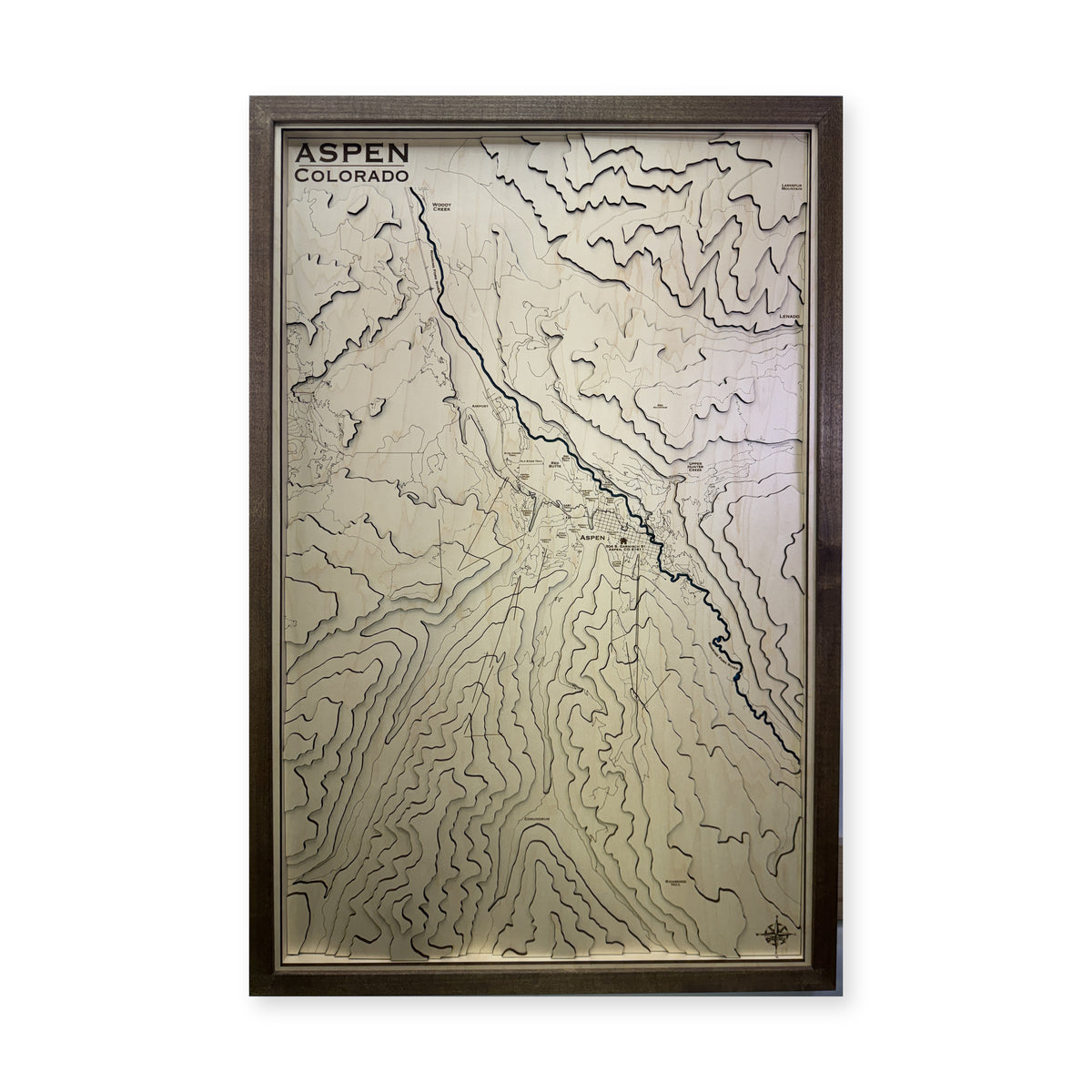 Aspen, Colorado Topographic Wood Map — plain-background photo [MC20261006 q2408 4dc3e300a312]