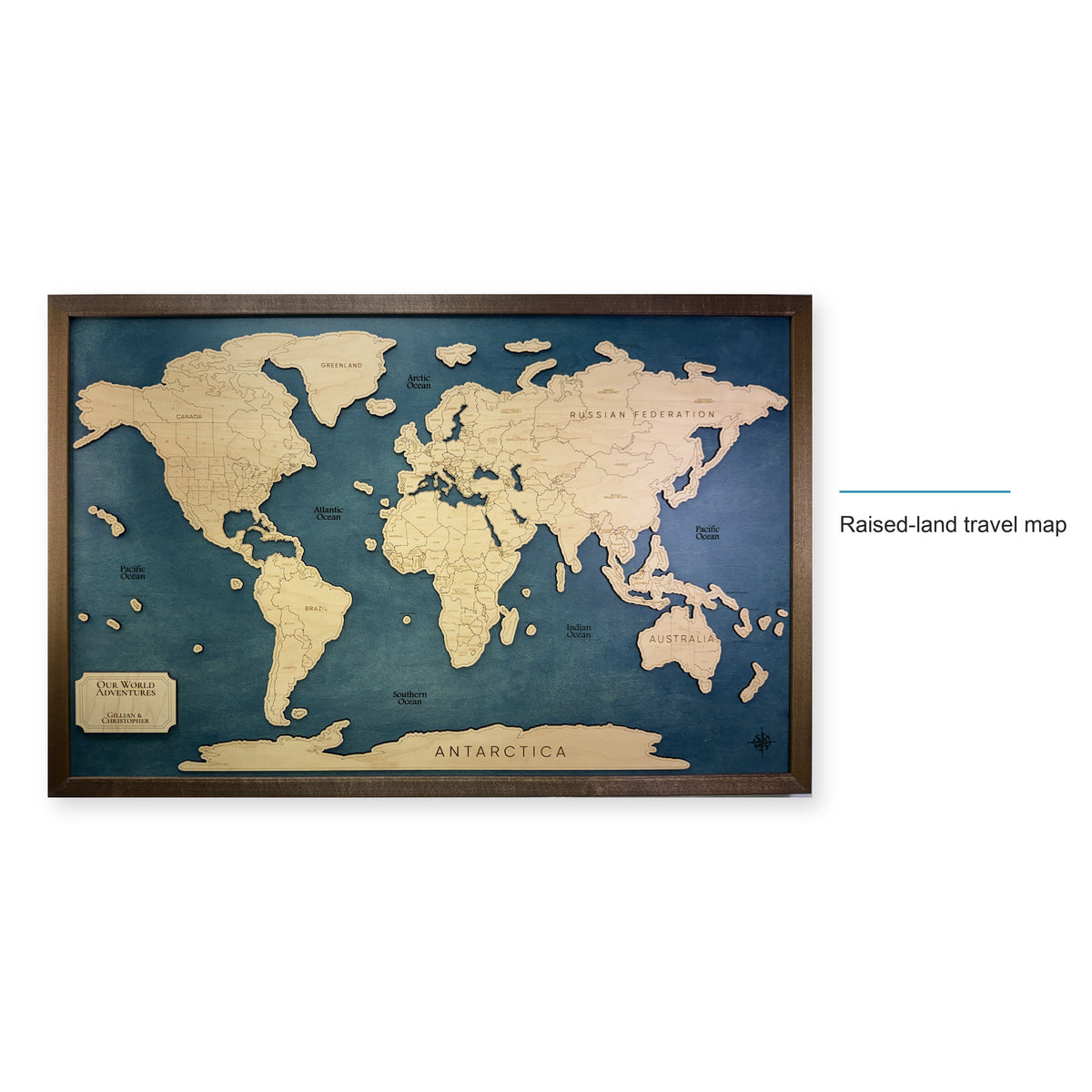 World Travel Wood Map Gillian and Christopher — style-labeled photo [MC20261006 q2444 cd670989b2d3]