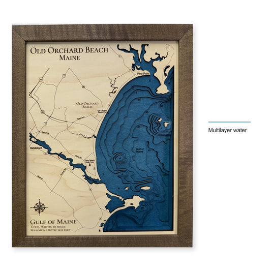 Old Orchard Beach, Maine Wood Map — style-labeled photo [MC20261006 q2453 5c22555c3064]