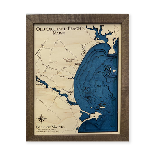 Old Orchard Beach, Maine Wood Map — plain-background photo [MC20261006 q2453 bdfa7b5f9283]