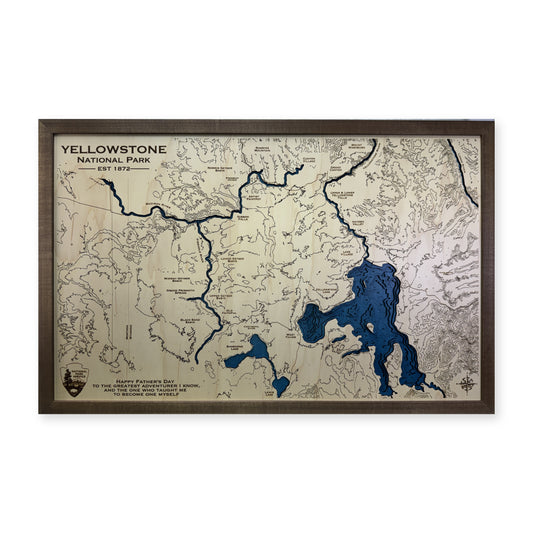 Yellowstone National Park Fathers Day Engraved Land Contours Multilayer Water Wood Map — 1 land layer with engraved contours
Multilayer water main photo [MC20261006 q2473 5fa7ff187005]