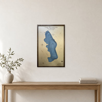 Lake Wilderness, Washington Wood Map — room mockup [MC20261006 q2597 526a94cf576a]