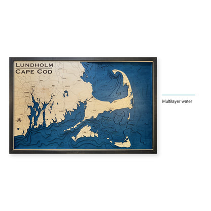 Cape Cod, Massachusetts Wood Map — style-labeled photo [MC20261006 q2599 65ac7c82327a]