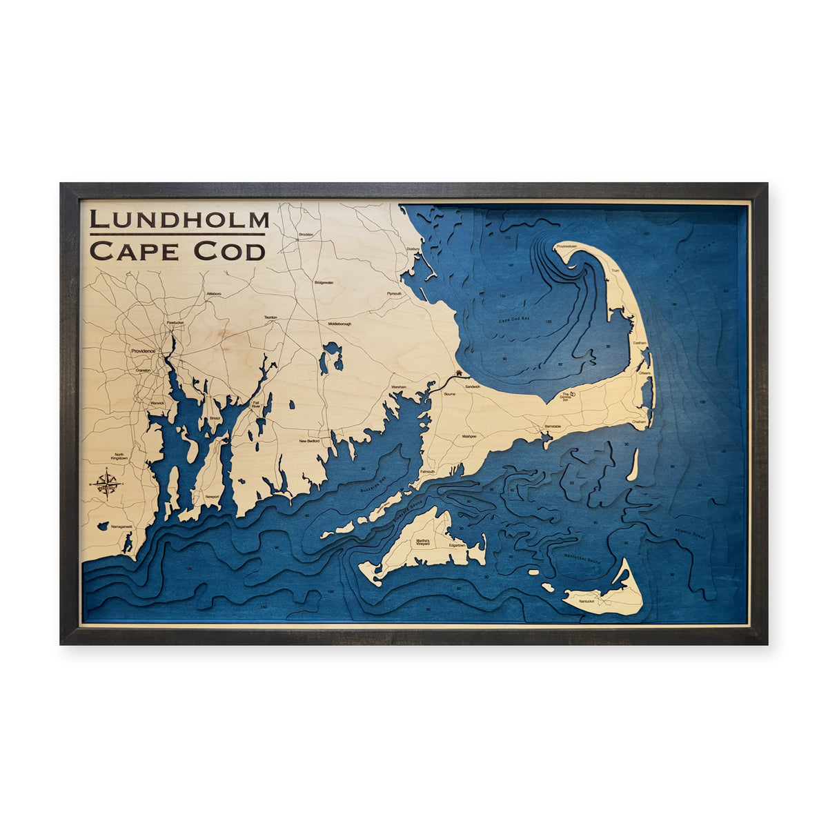 Cape Cod, Massachusetts Wood Map — plain-background photo [MC20261006 q2599 996cc72f8af9]