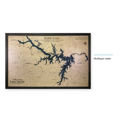 Kerr Lake Hilliard Family Multilayer Wood Map — style-labeled photo [MC20261006 q2697 3af3a207e080]