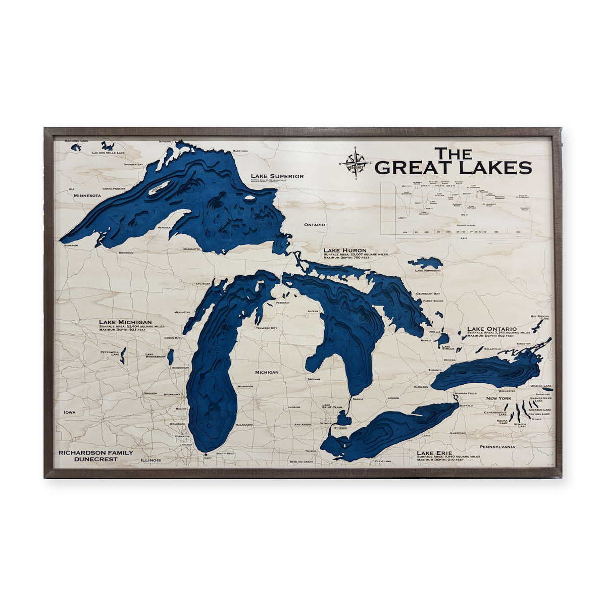 Great Lakes Richardson Family Dunecrest Multilayer Wood Map — Multilayer water main photo [MC20261006 q2735 391647b53d96]