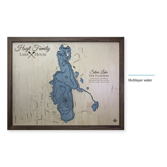 Silver Lake, New Hampshire Wood Map — style-labeled photo [MC20261006 q2748 e01fdd7d255e]