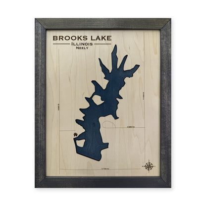 Brooks Lake, Illinois Wood Map — plain-background photo [MC20261006 q2779 181d19d0b4fb]