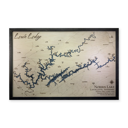 Norris Lake Tennessee Lowe Lodge Multilayer Wood Map — Multilayer water main photo [MC20261006 q2792 383021d7fa28]