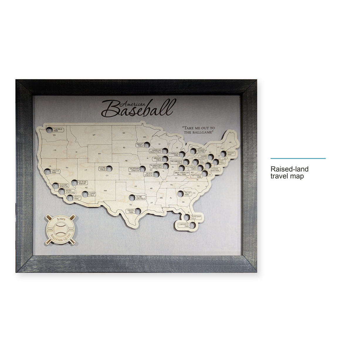Professional Baseball Stadium Travel Map — style-labeled photo [MC20261006 q2893 74cb4fd3d6db]