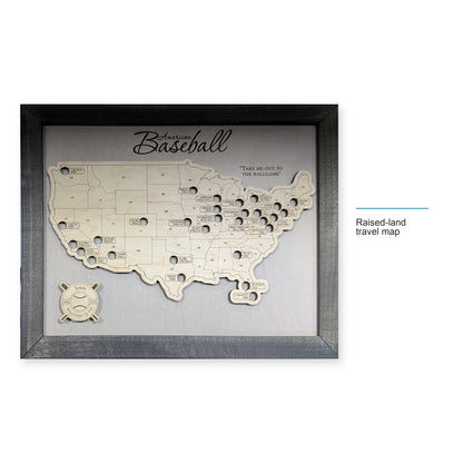 Professional Baseball Stadium Travel Map — style-labeled photo [MC20261006 q2893 74cb4fd3d6db]