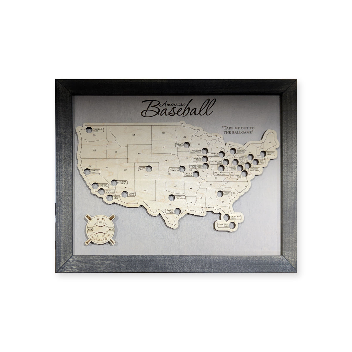 Professional Baseball Stadium Travel Map — plain-background photo [MC20261006 q2893 61f7d79eb3a4]