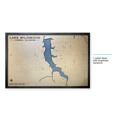 Lake Wildwood, Varna, Illinois Wood Map — style-labeled photo [MC20261006 q2898 0bd21ed2b55c]