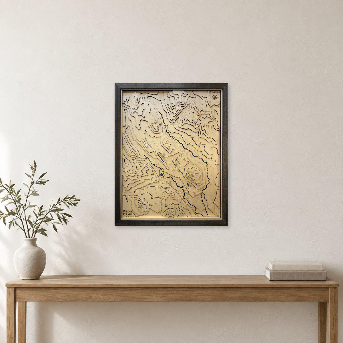 Crested Butte, Colorado Topographic Wood Map — room mockup [MC20261006 q2933 aeac99c0fbdb]
