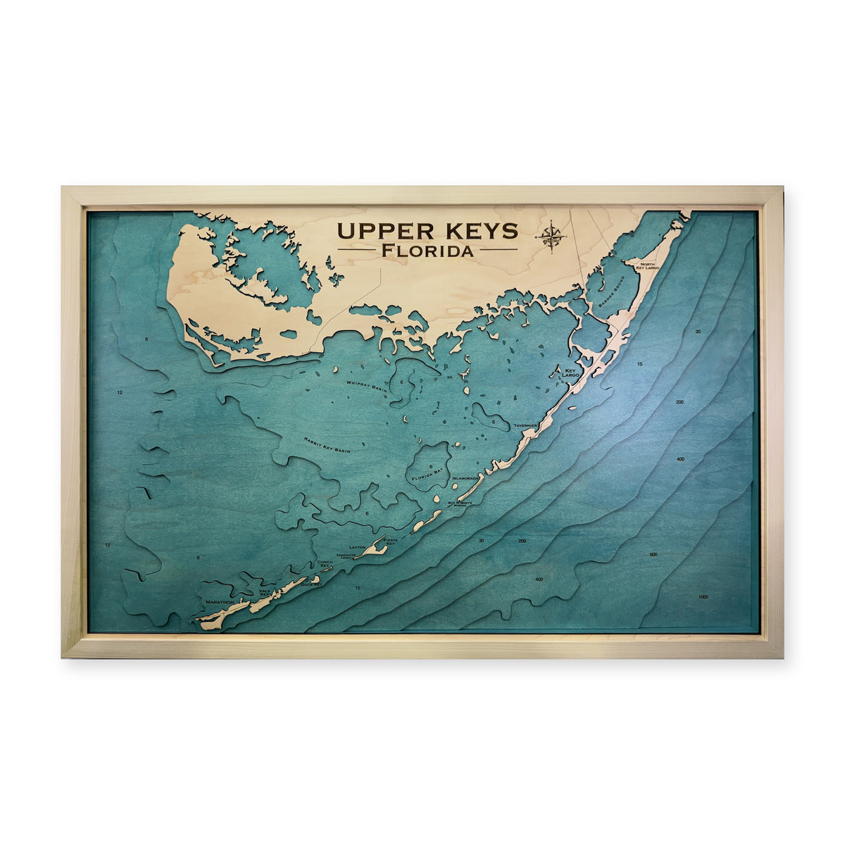 Upper Keys Florida Multilayer Wood Map — Multilayer water main photo [MC20261006 q2982 5cd4e2a9d641]
