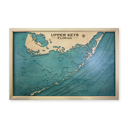 Upper Keys Florida Multilayer Wood Map — Multilayer water main photo [MC20261006 q2982 5cd4e2a9d641]