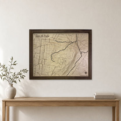 Ault Park, Cincinnati, Ohio Topographic Wood Map — room mockup [MC20261006 q3027 9a03bc1c0dbe]