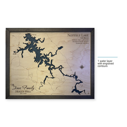 Lake Nottely Georgia Jones Family Wood Map — style-labeled photo [MC20261006 q3061 f9294aa09aba]