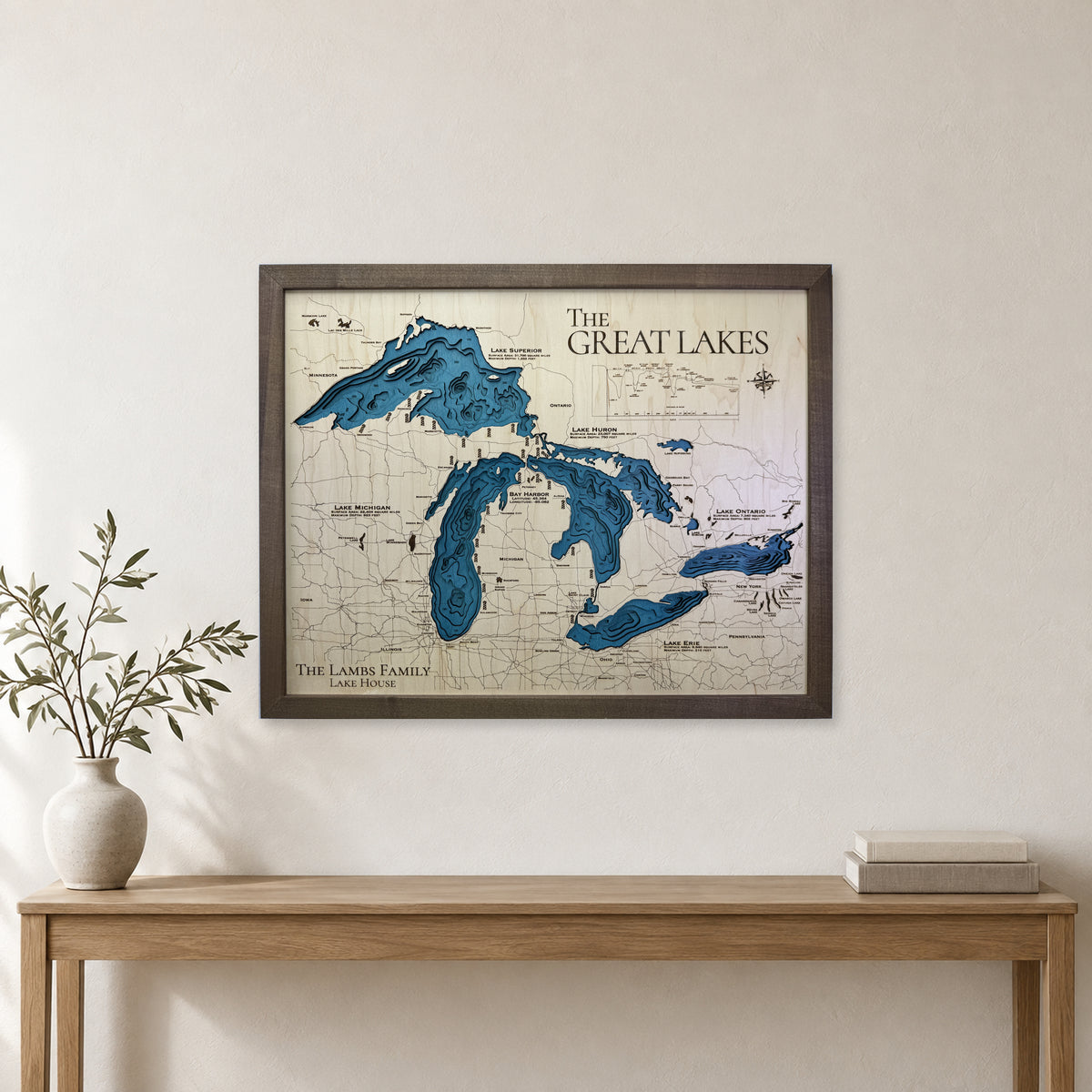 Great Lakes Lambs Family Multilayer Wood Map — room mockup [MC20261006 q3067 3a5614d79c04]