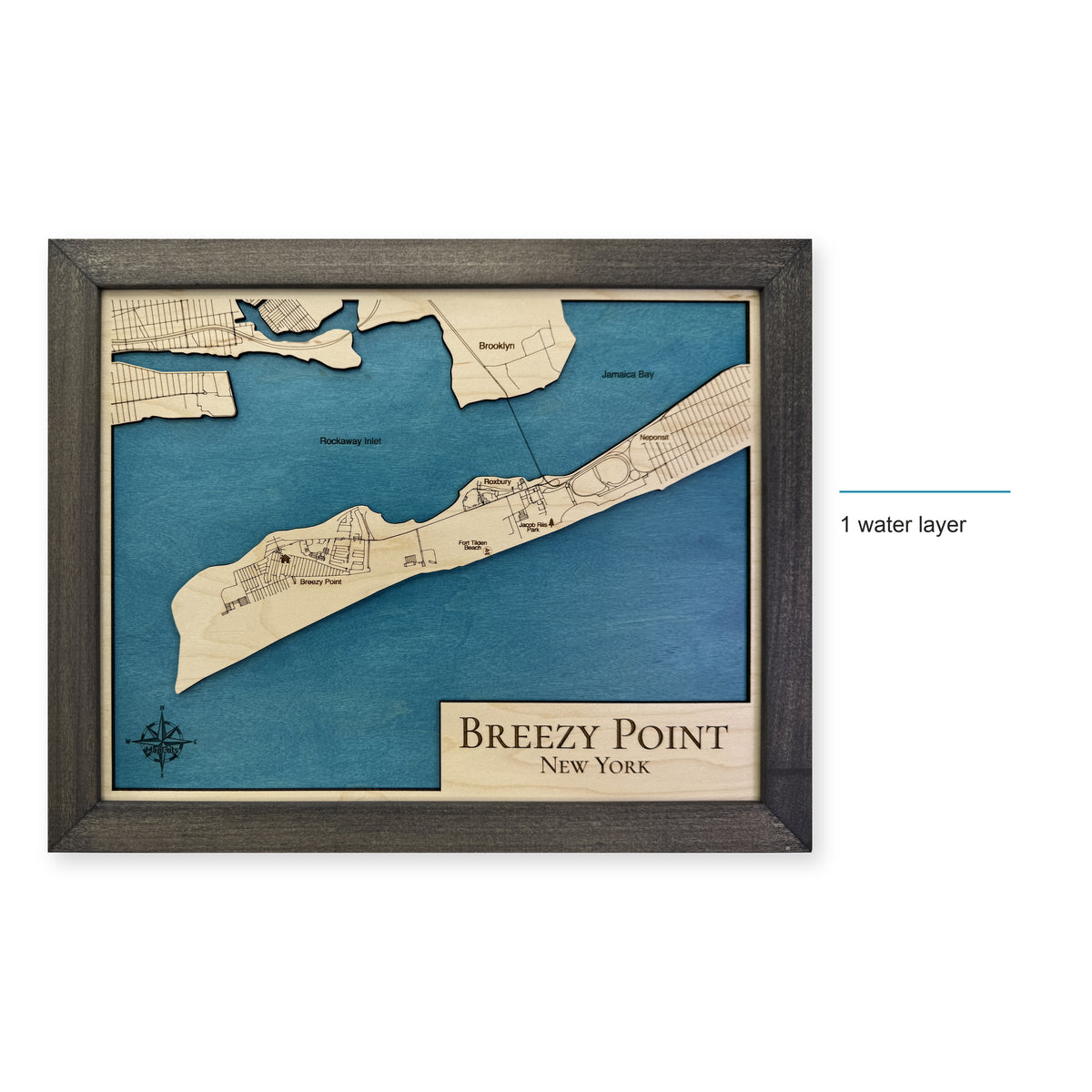 Breezy Point, New York Wood Map — style-labeled photo [MC20261006 q3242 1142ce0530d6]