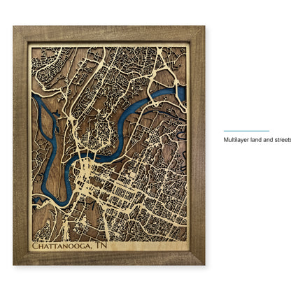 Chattanooga Tennessee Walnut Layered City Wood Map — style-labeled photo [MC20261006 q3302 d860c3b45ef8]