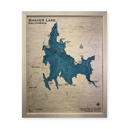 Shaver Lake California Multilayer Wood Map — Multilayer water main photo [MC20261006 q3316 e51c72bbb369]