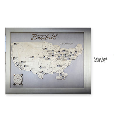 Professional Baseball Stadium Travel Map — style-labeled photo [MC20261006 q3339 025dd4d3196b]