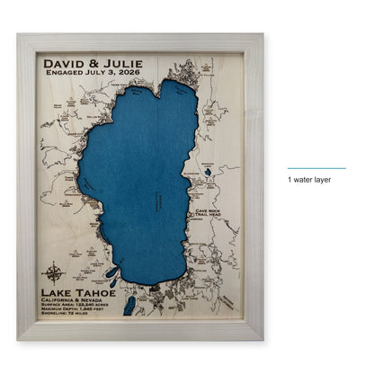 Lake Tahoe David Julie Natural Frame Wood Map — style-labeled photo [MC20261006 q3387 61e5853462f5]