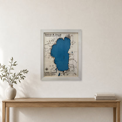 Lake Tahoe David Julie Natural Frame Wood Map — room mockup [MC20261006 q3387 ad73e1fa6f8a]