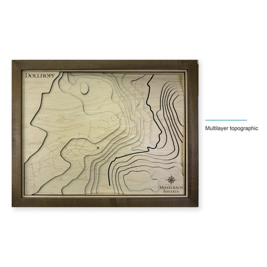 Mistelbach, Bavaria Topographic Wood Map — style-labeled photo [MC20261006 q3403 c3d07fdb8885]