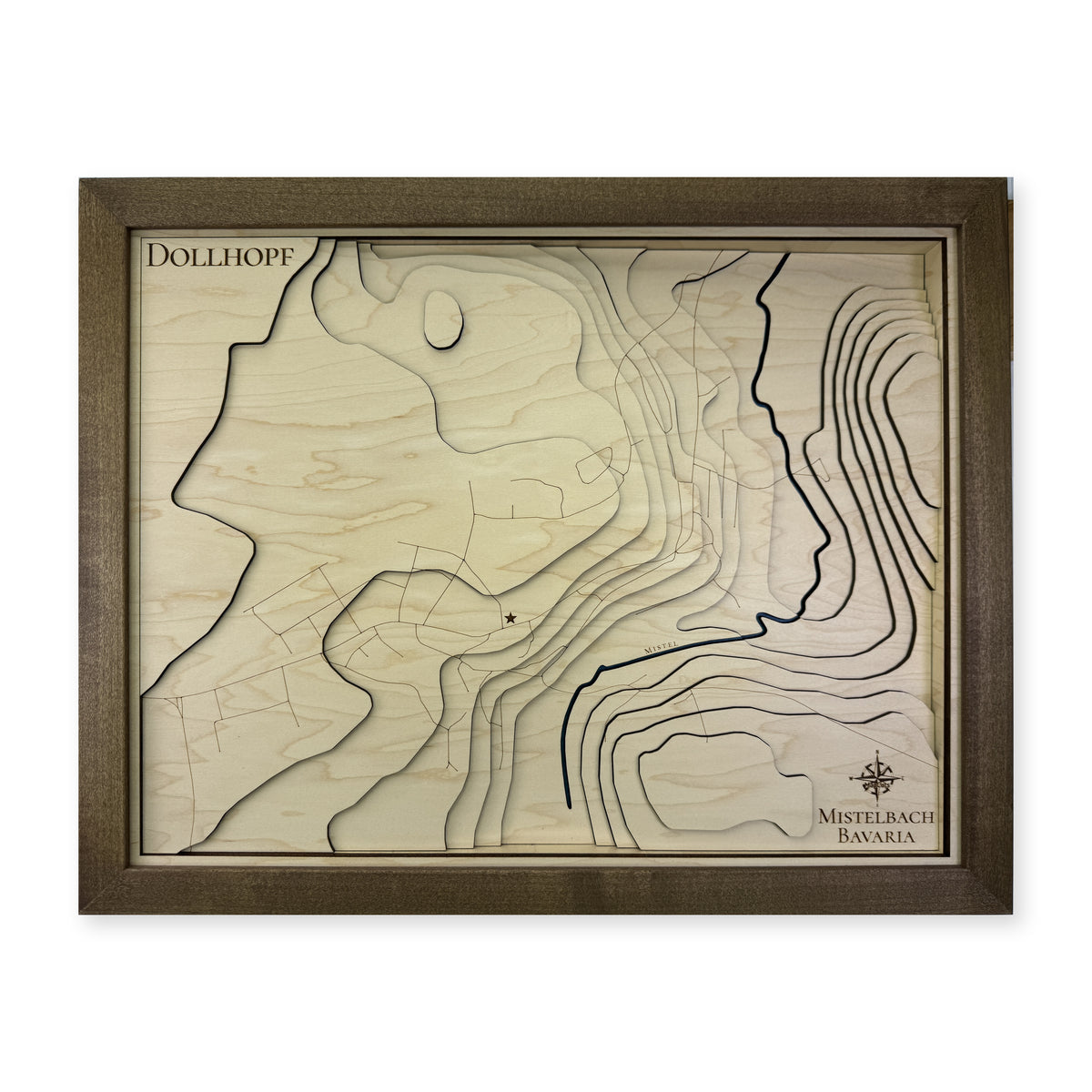 Mistelbach, Bavaria Topographic Wood Map — plain-background photo [MC20261006 q3403 fa12392b6569]