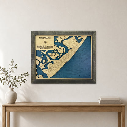 Brigantine, New Jersey Wood Map — room mockup [MC20261006 q3420 596e21bdd6b0]