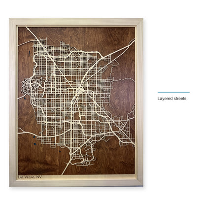 Las Vegas, Nevada Wood City Map — style-labeled photo [MC20261006 q3448 b4170e872a13]