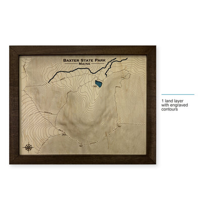 Baxter State Park, Maine Topographic Wood Map — style-labeled photo [MC20261006 q3481 fcabb537fa95]