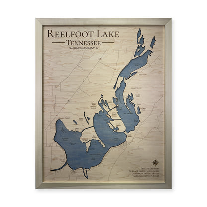Reelfoot Lake, Tennessee Wood Map — plain-background photo [MC20261006 q3489 01bd719dc7ab]