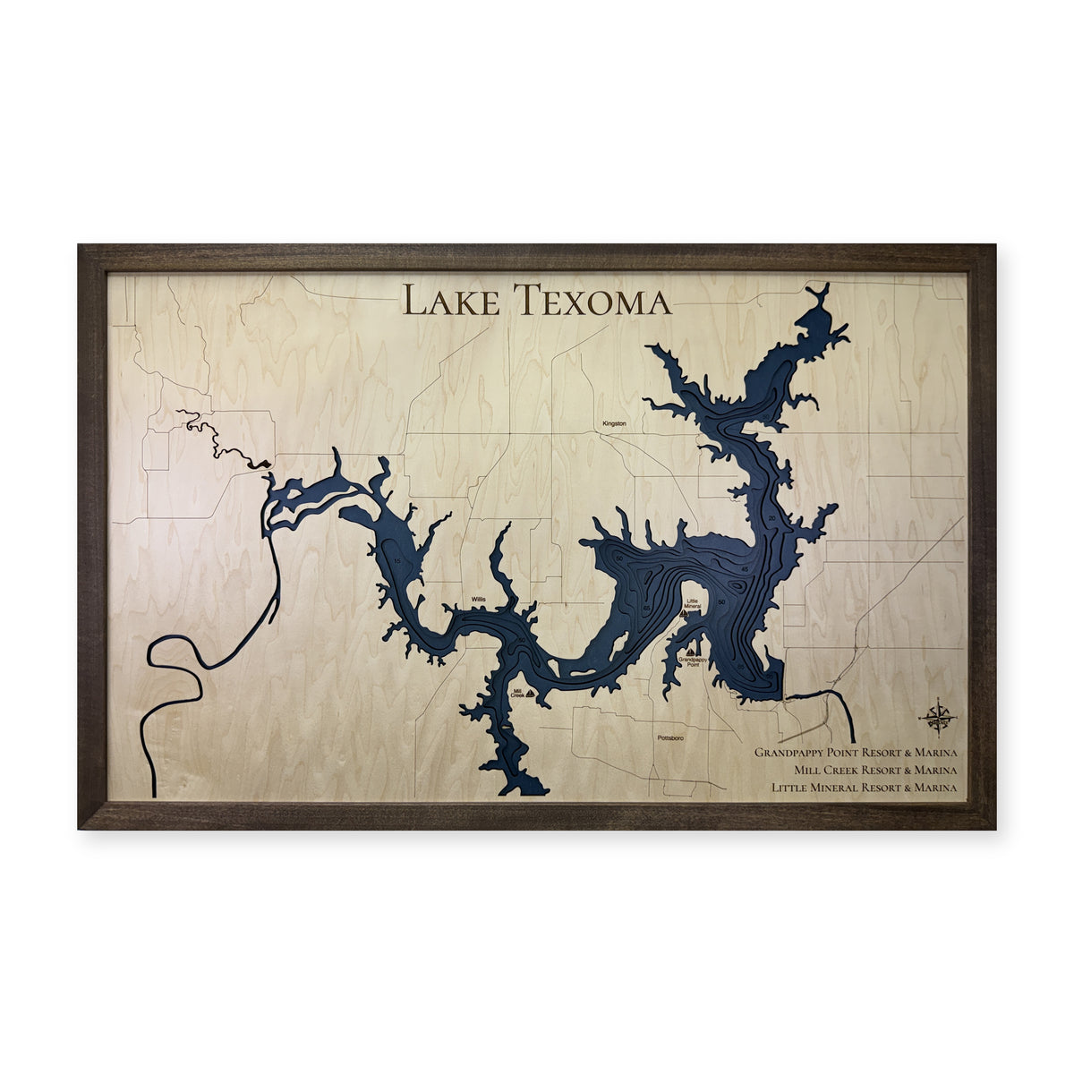 Lake Texoma Resorts Marinas Multilayer Wood Map — Multilayer water main photo [MC20261006 q3493 b5cdef5bbe97]