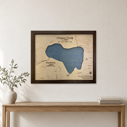 Kawkawa Lake, British Columbia Wood Map — room mockup [MC20261006 q3537 5bb842c929e7]