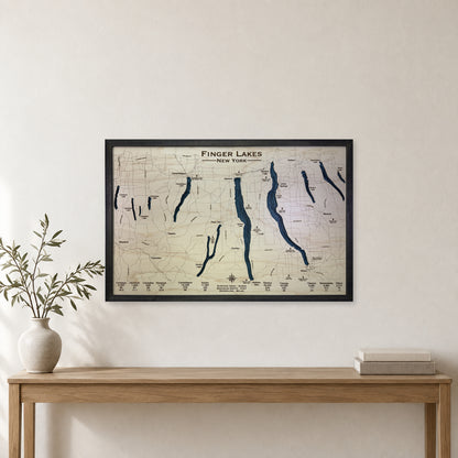 Finger Lakes Wood Map — room mockup [MC20261006 q3564 f73bfb4e88c2]