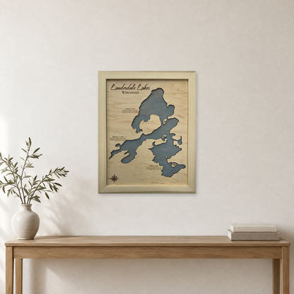 Lauderdale Lakes Wisconsin Natural Wood Map — room mockup [MC20261006 q3576 bdde7e21fce2]