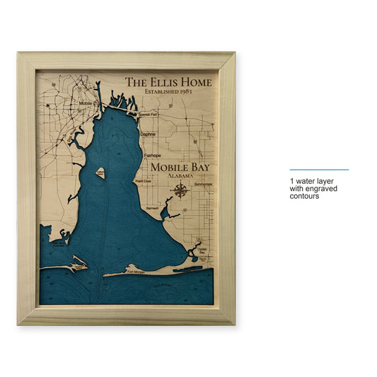 Mobile Bay, Alabama Wood Map — style-labeled photo [MC20261006 q3638 84c1987916a8]