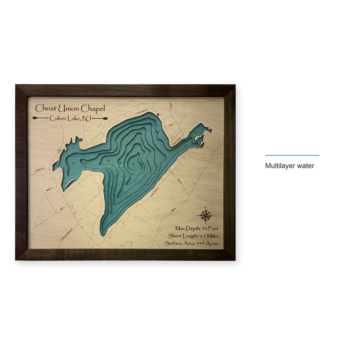 Culver Lake, New Jersey Wood Map — style-labeled photo [MC20261006 q3640 1e6796c2c074]