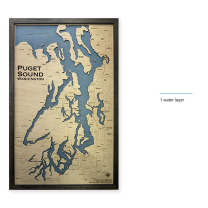 Puget Sound Washington Walnut Tall Wood Map — style-labeled photo [MC20261006 q3654 4787c7a92629]