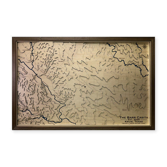 Krum, Texas Topographic Wood Map — plain-background photo [MC20261006 q3667 d3d60df675bb]
