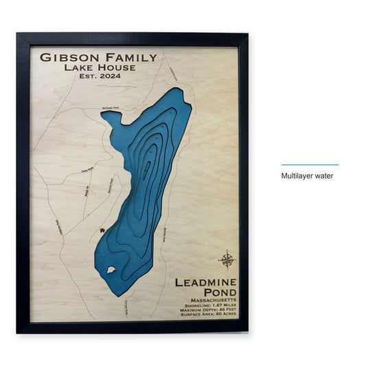 Leadmine Pond, Massachusetts Wood Map — style-labeled photo [MC20261006 q3742 d991bb9cd21e]