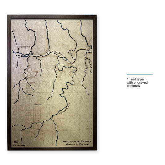 Masten Creek, Minnesota Topographic Wood Map — style-labeled photo [MC20261006 q3753 fa3bd659b0ab]