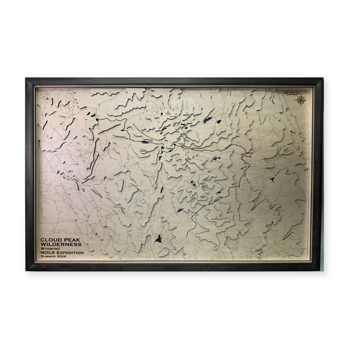 Cloud Peak Wilderness, Wyoming Topographic Wood Map — plain-background photo [MC20261006 q3775 3636a9157f7a]