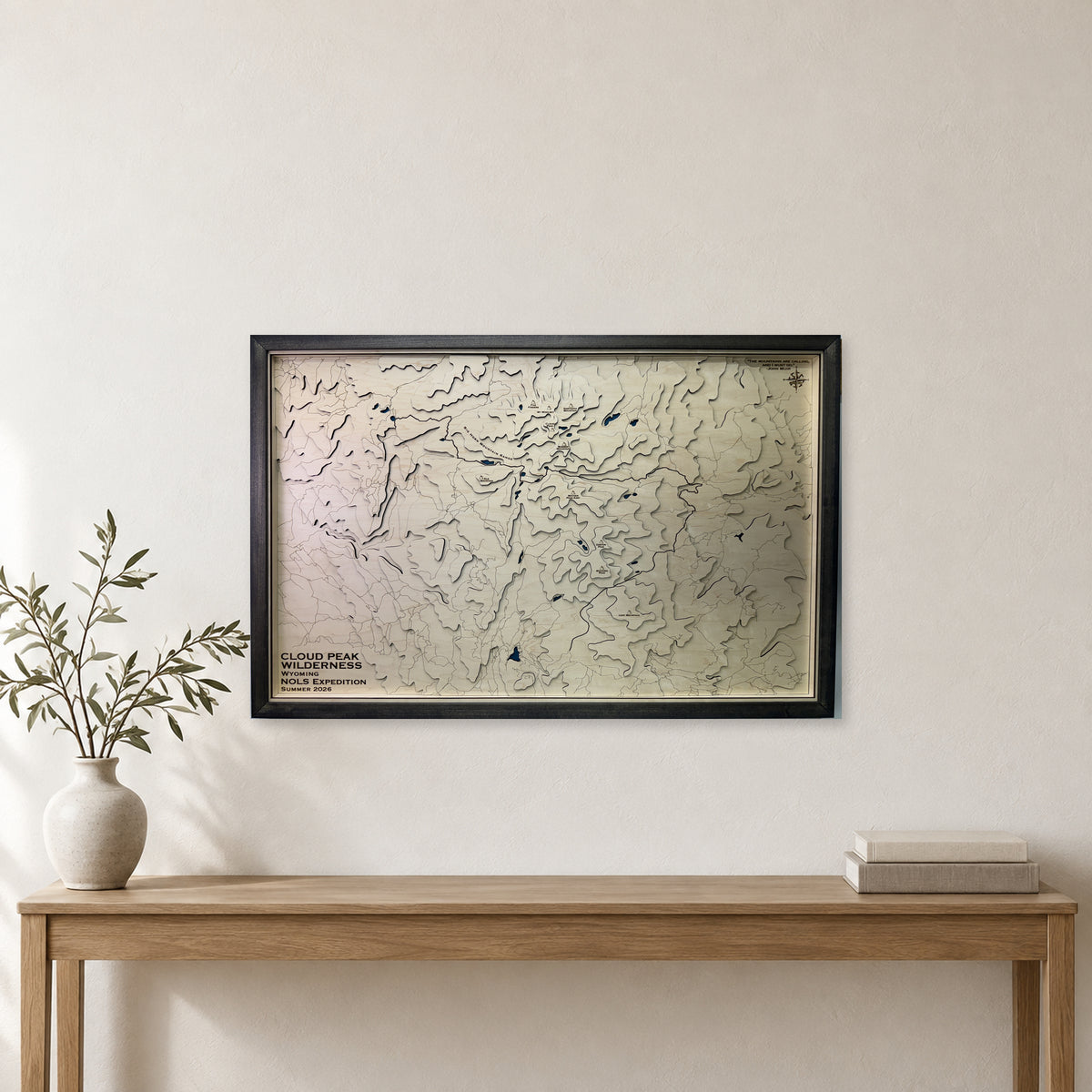 Cloud Peak Wilderness, Wyoming Topographic Wood Map — room mockup [MC20261006 q3775 b08de88c5ca9]